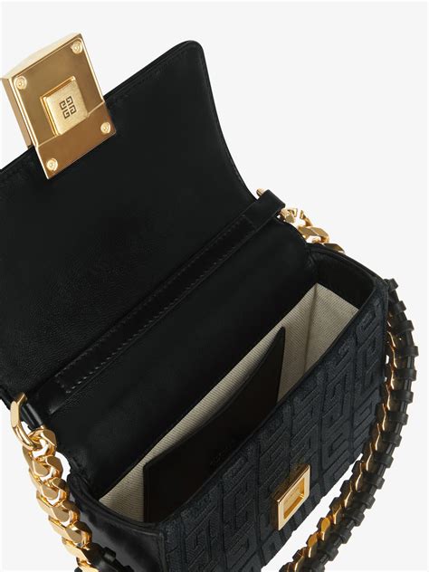 givenchy small 4g bag in coated canvas with chain|Small 4G bag in 4G embroidery with chain .